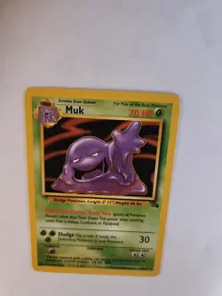 Muk 28/62 Fossil Rare Vintage Pokemon Card WOTC TCG English LP - Image 5