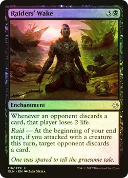 Raider's Wake FOIL - Ixalan MAGIC MTG NM ENCHANTMENT - Image 1