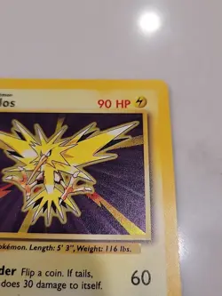 1999 Pokemon WOTC: Base Set Zapdos 16/102 Holo Rare - NM - Image 5