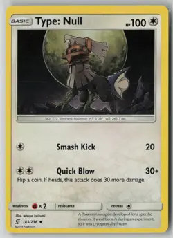 Type: Null 183/236 Pokemon Unified Minds Uncommon Lightly Played (LP) 1 - Image 1