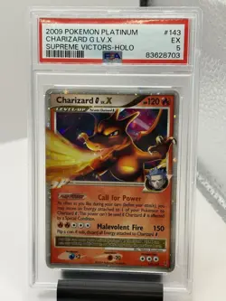 2009 Pokemon Charizard G Lv.X Supreme Victors 143/147 PSA 5 EX - Image 1