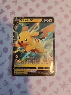 Pikachu V SWSH063 - Pokemon Sword & Shield Black Star Promo NM Pack Fresh #63 - Image 1
