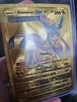 Omneon GX Gold Foil Fan Art Vinyl Textured Collector Pokemon Card - Image 4