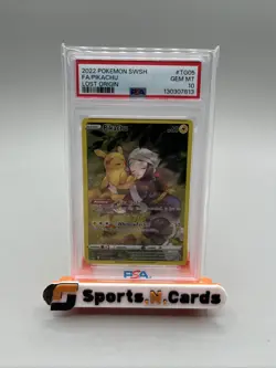 2022 Pokemon TCG Lost Origin Pikachu Full Art Trainer Gallery PSA 10 #TG05/TG30 - Image 1