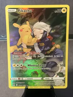 Pokemon TCG Pikachu TG05/TG30 Swsh11: Lost Origin Trainer Gallery Full Art Holo - Image 1
