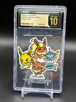 CGC 10 Pristine 2023 Pokemon B-Side Label Stickers Eevee & Evolutions - Image 1