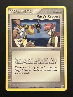 Pokemon TCG Card 2005 Unseen Forces - Mary's Request 86/115 LP - Image 1