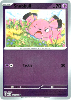 Snubbull (Reverse Holo-Foil) - Pokemon TCG Card - Phantasmal Flames PFL #037/094 - Image 1