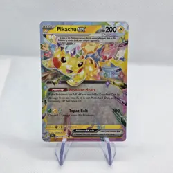 Pikachu ex Surging Sparks Ultra Rare Pokemon TCG 057/191 Scarlet & Violet SV08 - Image 1