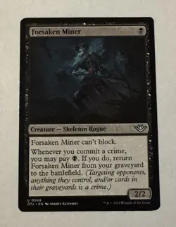 MTG Forsaken Miner - Outlaws of Thunder Junction LP - Image 1