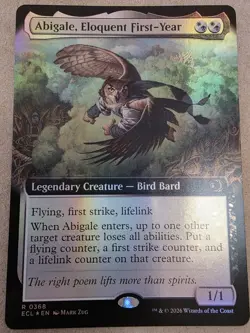 Abigale, Eloquent First-Year - Foil - (Extended Art) Lorwyn Eclipsed - Mtg - Image 1