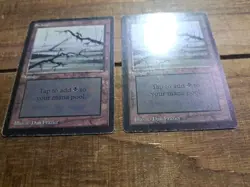 Swamp - Beta - LP - Limited Edition - MTG - Magic the Gathering X2 - Image 2
