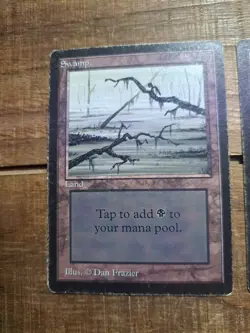 Swamp - Beta - LP - Limited Edition - MTG - Magic the Gathering X2 - Image 3