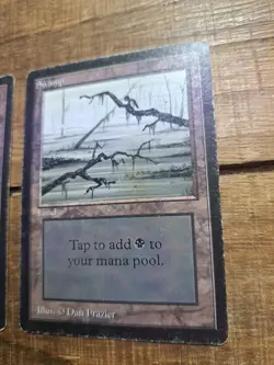 Swamp - Beta - LP - Limited Edition - MTG - Magic the Gathering X2 - Image 4