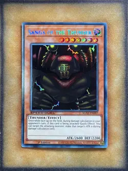 Yugioh Sanga of the Thunder SGX2-END07 Speed Duel Secret Rare 1st Ed NM - Image 1