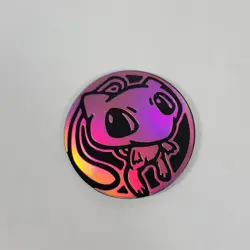 RARE Pokemon Pink Holo MEW Collectible Trading Card Games 1.25" Coin - Image 2
