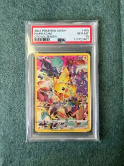 Pokemon Pikachu 160/159 Full Art Secret Rare Crown Zenith 2023 PSA 10 GEM MINT - Image 1