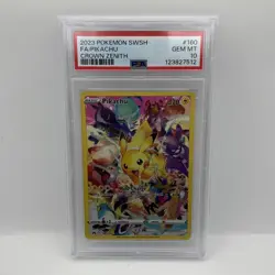 Pokemon Pikachu 160/159 Full Art Secret Rare Crown Zenith 2023 PSA 10 GEM MINT - Image 1