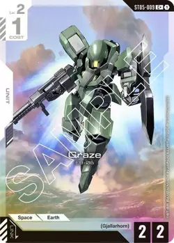 Graze Alternate Art Foil - ST05-009 C+ NM - Gundam TCG Card Game - Image 1