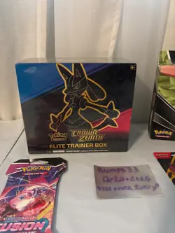Pokemon TCG: Crown Zenith Elite Trainer Box Factory Sealed + Sealed Lot Large - Image 2