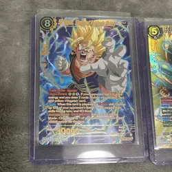 Dragon Ball Super Card Game Bandai SS Vegito + SS3 Son Goku Foil Cards Lot 2 - Image 2