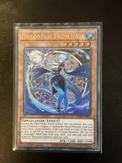 Yu-Gi-Oh TCG JUSH-EN002 Dracotail Faimena Ultra Rare 1st Edition Card - Image 1