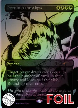 MTG Peer into the Abyss (Inks) (2021) | NM Foil | Secret Lair Spider-Man {SLD} - Image 1