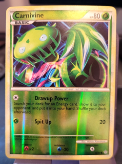 Pokemon HGSS Unleashed Carnivine Reverse Holo Common 46/95 NM/M Condition - Image 1