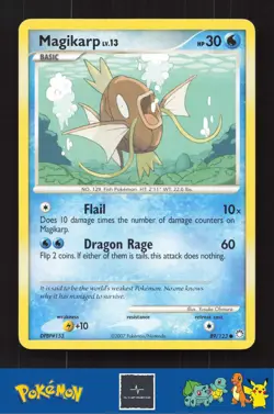 2007 Pokemon DP Mysterious Treasures 89/123 Magikarp - Image 1