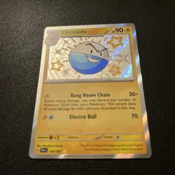 Pokemon TCG Electrode Scarlet & Violet: Paldean Fates 134/091 Holo Shiny Rare - Image 2