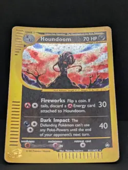 Houndoom H11/H32 Aquapolis Holo Rare Pokemon TCG Nintendo e-reader MP - Image 3