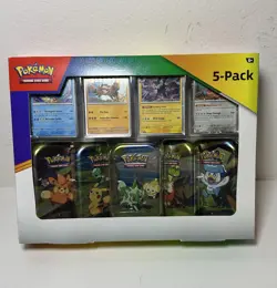 Pokemon TCG Scarlet & Violet Paldea Friends Mini Tin 5-Pack New Sealed! - Image 1