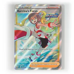 Pokemon - Korrina's Focus - 160/163 - SWSH Battle Styles - Full Art Trainer Card - Image 1
