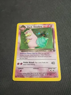 Pokemon Dark Slowbro - 12/82 Team Rocket Unlimited Holo Rare - LP - Image 1