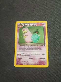 Pokemon Dark Slowbro - 12/82 Team Rocket Unlimited Holo Rare - LP - Image 2