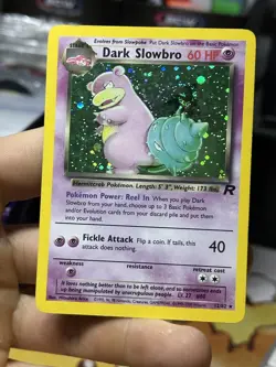 Dark Slowbro 12/82 Team Rocket 2000 SWIRL Holo Rare WOTC Pokemon Card TCG - Image 3