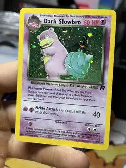 Dark Slowbro 12/82 Team Rocket 2000 SWIRL Holo Rare WOTC Pokemon Card TCG - Image 4