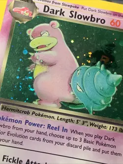 Pokemon TCG Dark Slowbro Team Rocket #12/82 Holo Rare VTG WOTC Swirl 2000 - Image 2
