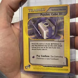 Psychic Cube 01 - 132/147 Aquapolis - Pokemon TCG - 2003 MP+ Vintage E-Reader - Image 2