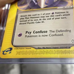 Psychic Cube 01 - 132/147 Aquapolis - Pokemon TCG - 2003 MP+ Vintage E-Reader - Image 4