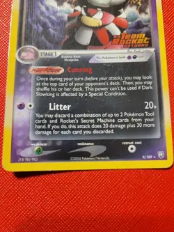 Dark Slowking Reverse Holo Stamped 9/109 EX Team Rocket Returns HP/DMG - Image 4