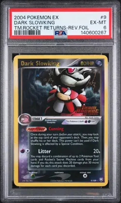 Dark Slowking #9 - Team Rocket Returns, Stamped Reverse Foil - PSA 6 - EX MT - Image 1