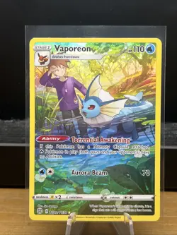Pokemon TCG Vaporeon Brilliant Stars Full Art Ultra Rare Holo Card TG02/TG30 - Image 3