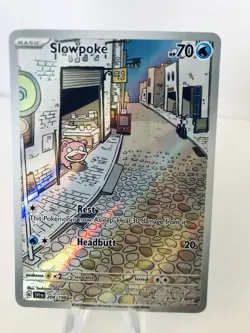 Pokemon TCG Slowpoke 204/198 Illustration Rare, Scarlet and Violet Base Set Card - Image 2