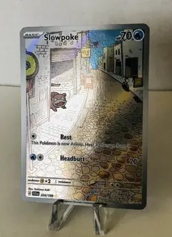 Pokemon TCG Slowpoke 204/198 Illustration Rare, Scarlet and Violet Base Set Card - Image 3