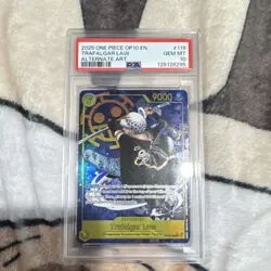 One Piece CCG Trafalgar Law OP10-119 Royal Blood Foil Alternate Art PSA 10 - Image 1