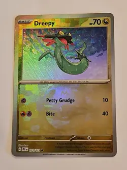 Dreepy (Master Ball Pattern) 071/131 Sv: Prismatic Evolutions Holo Pokemon NM - Image 1