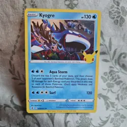 Pokemon Card Kyogre 003/025 25th Anniversary Celebrations Holo - Image 1