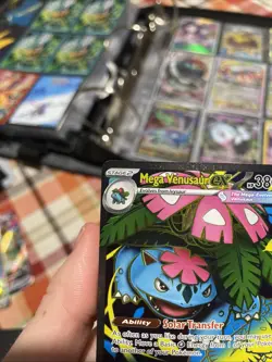 Pokemon Mega Venusaur EX 155/132 Mega Evolution Ultra Rare Full Art Holo Card - Image 2