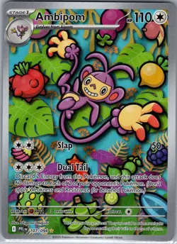 Ambipom 107/094 ME02: Phantasmal Flames - Pokemon Card - NM - Image 1